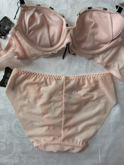 Japanese Black Pink Lace Set (New-75A)