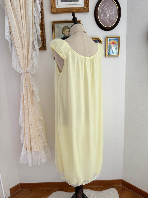 Miss Elaines Yellow Chiffon Babydoll size S/M