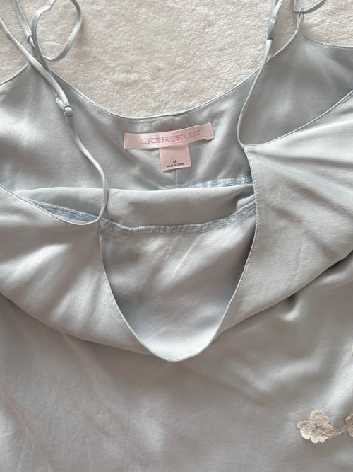 VS Blue Pure Silk Mini Slip Size M