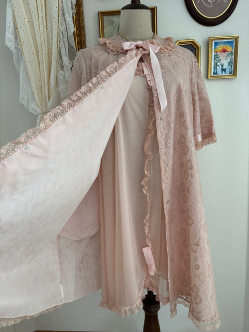 Odette Barsa Coquette Peignoir Robe Set size S/M
