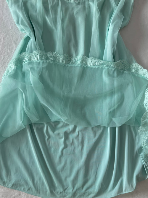 Vanity Fair Green Chiffon Nightgown size M