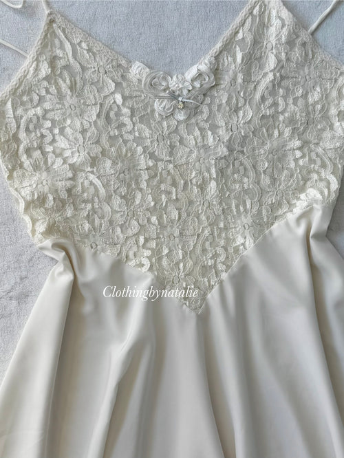 Val Mode White Lace Babydoll size M