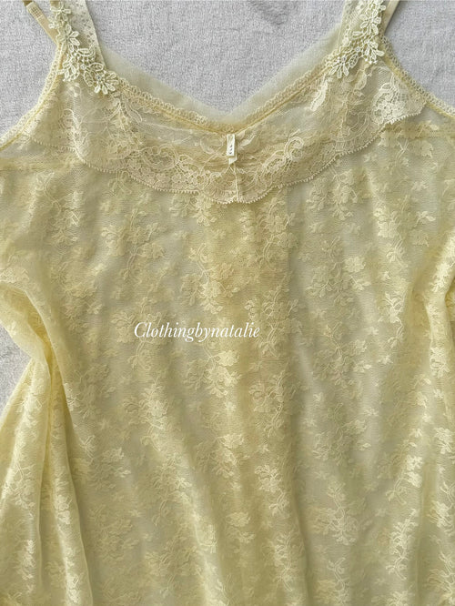 Coquette Yellow Lace Babydoll size S/small M