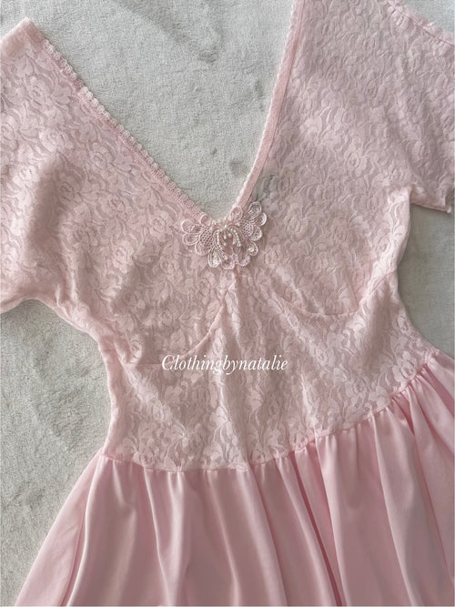 Ashley Taylor Pink Nylon Babydoll size M