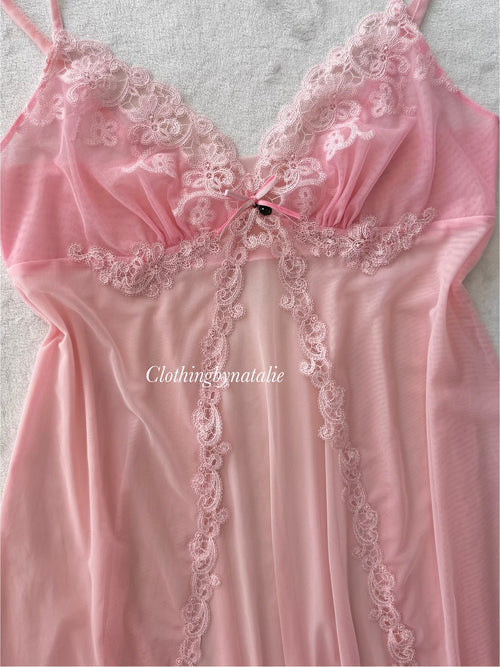 Fairy Pink Mesh Nightgown size M