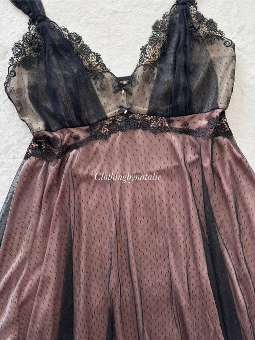 Whimsical Black Pink Babydoll Size M/small L