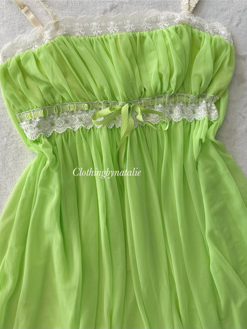 Fairy Green Sheer Mesh Babydoll size M