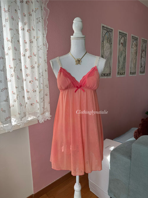 Orange Mesh Babydoll (S/M)