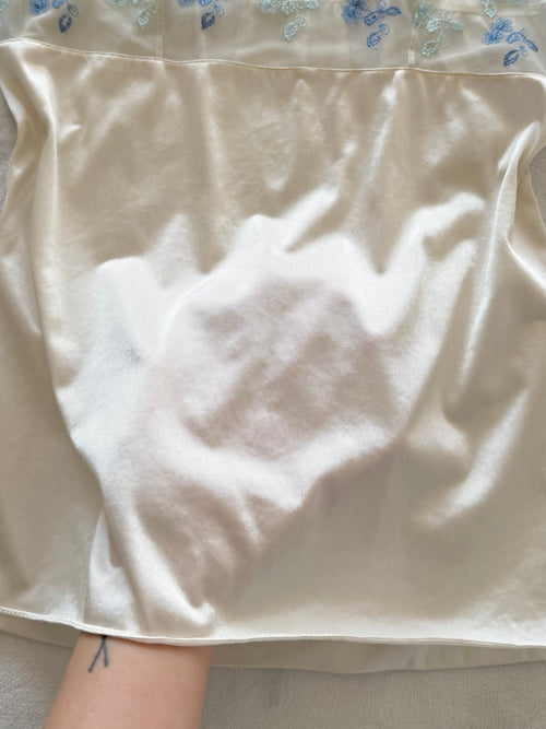 White Nylon Lace Cami Size XS