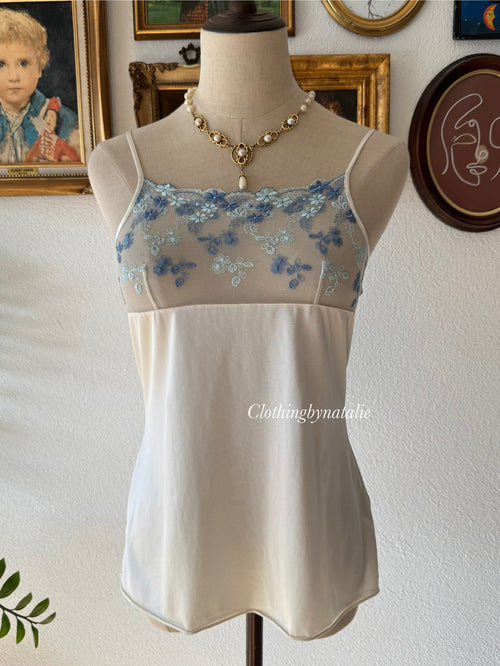 White Nylon Lace Cami Size XS