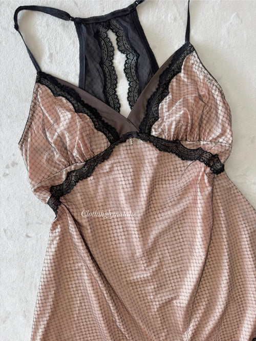 Whimsical Black Orange Babydoll (S/M)