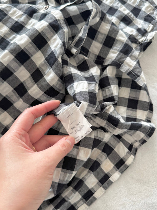 Japanese Gingham Cotton Babydoll Size S/small M