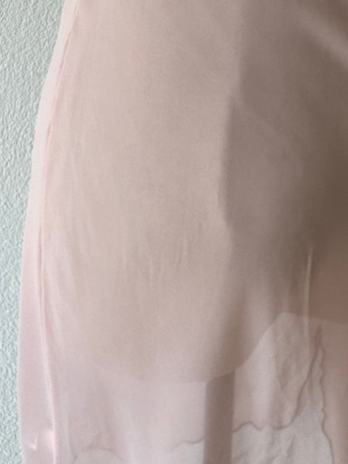Romantic Pink Sheer Chiffon Slip Size XS