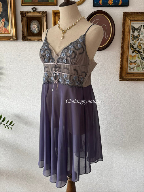Fairy Purple Chiffon Babydoll Size M