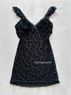 Black Burnt Velvet Slip Dress size S