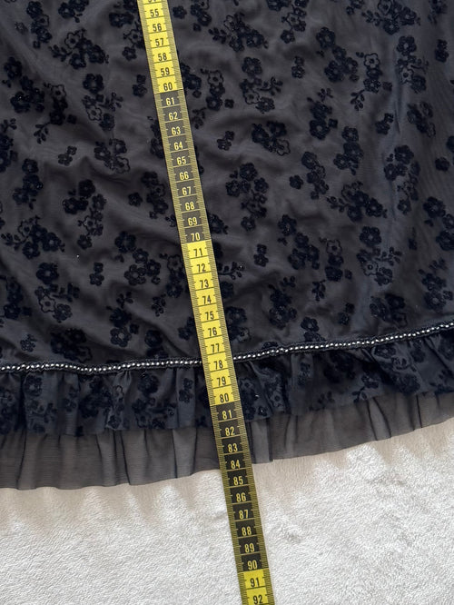 Black Burnt Velvet Slip Dress size S