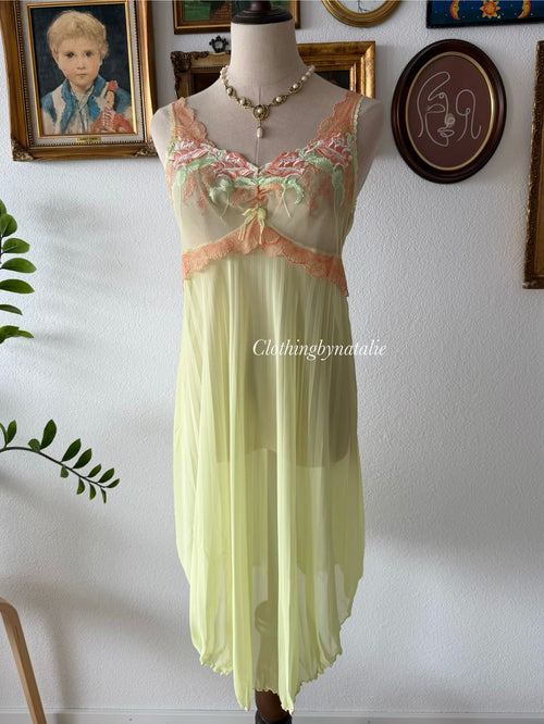 Fairy Green Pleated Chiffon Babydoll Size M