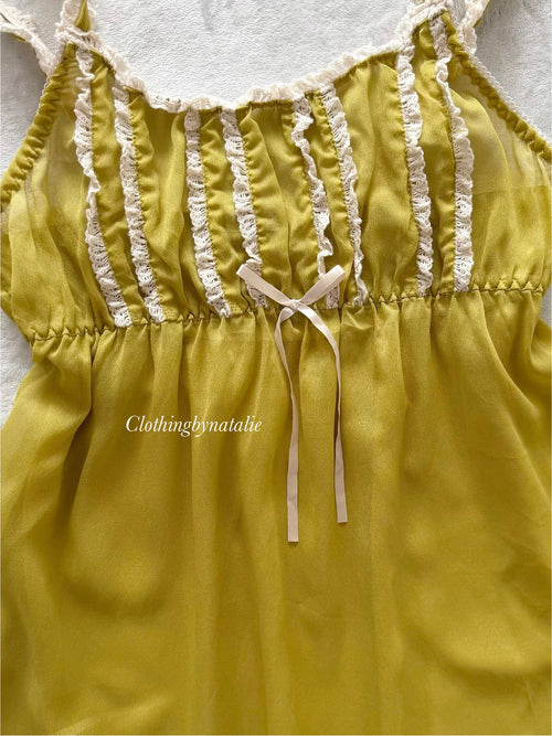 Fairy Green Chiffon Babydoll Size S