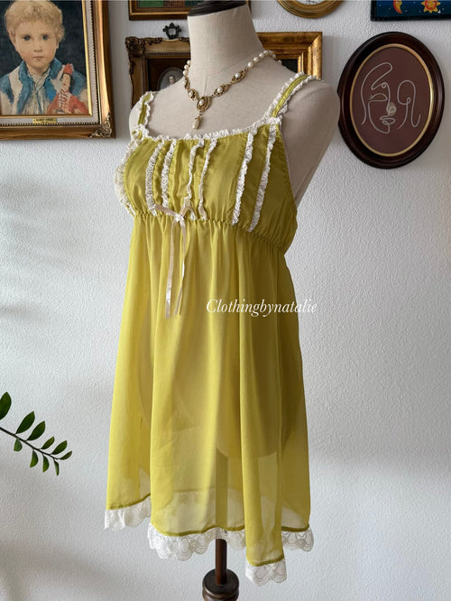 Fairy Green Chiffon Babydoll Size S