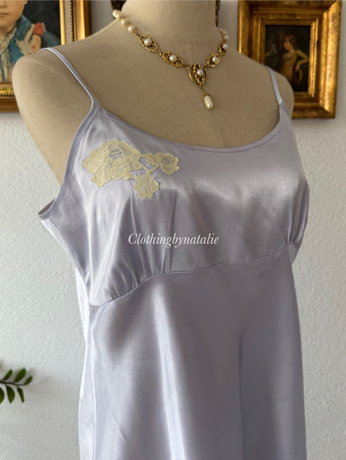 George Purple Satin Mini Dress size L