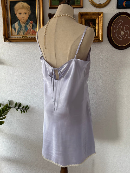 George Purple Satin Mini Dress size L