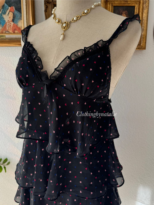 Heart Tutu Chiffon Babydoll Size S