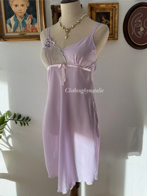 Fairy Lila Chiffon Slip Size S