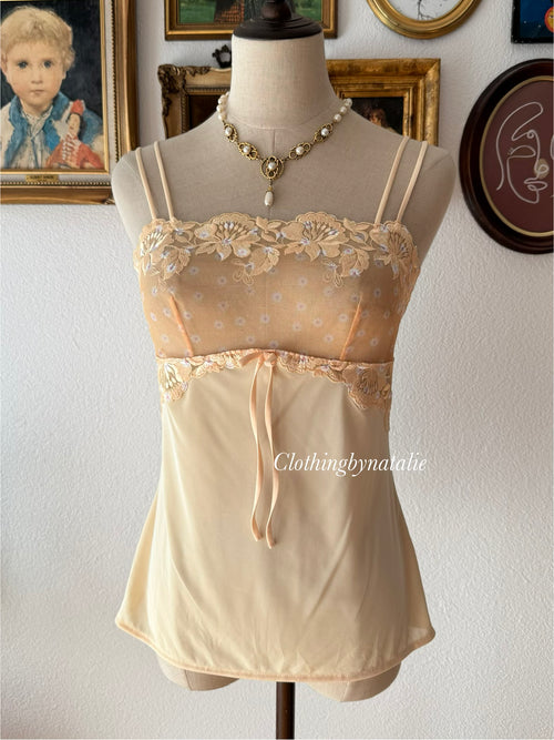 Orange Nylon Cami Size S