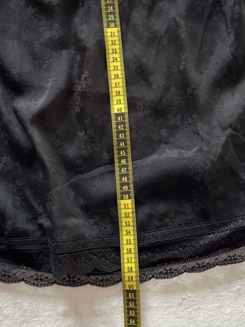 Brocade Black Satin Cami Size S