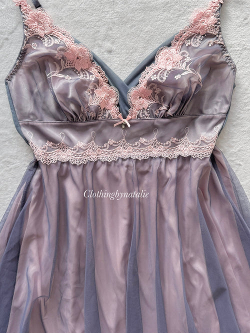 Whimsical Floral Lila Babydoll Size S/M