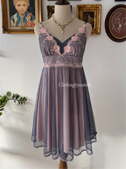 Whimsical Floral Lila Babydoll Size S/M