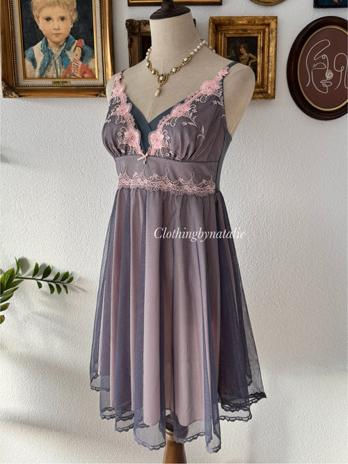 Whimsical Floral Lila Babydoll Size S/M