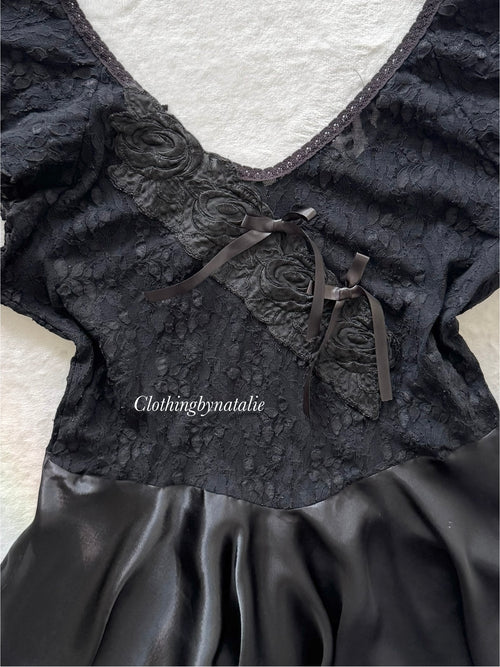 Cinema Etoile Black Lace Babydoll Size S/M