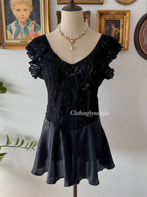 Cinema Etoile Black Lace Babydoll Size S/M