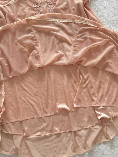 Coquette Nude Mesh Slip Size M