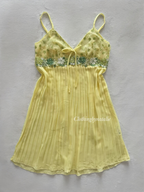 Fairy Pleated Yellow Chiffon Babydoll Size S