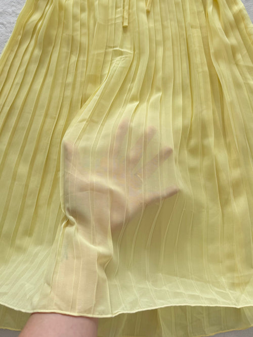 Fairy Pleated Yellow Chiffon Babydoll Size S