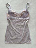 Purple Stretchy Nylon Slip Size S