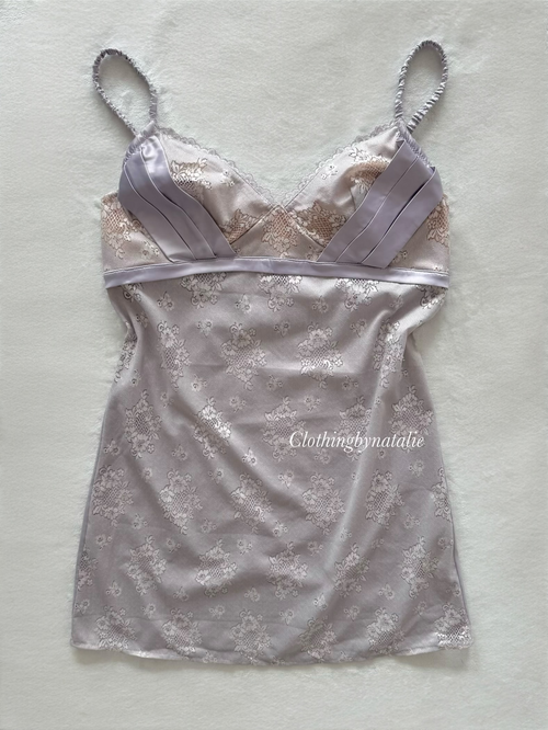 Purple Stretchy Nylon Slip Size S