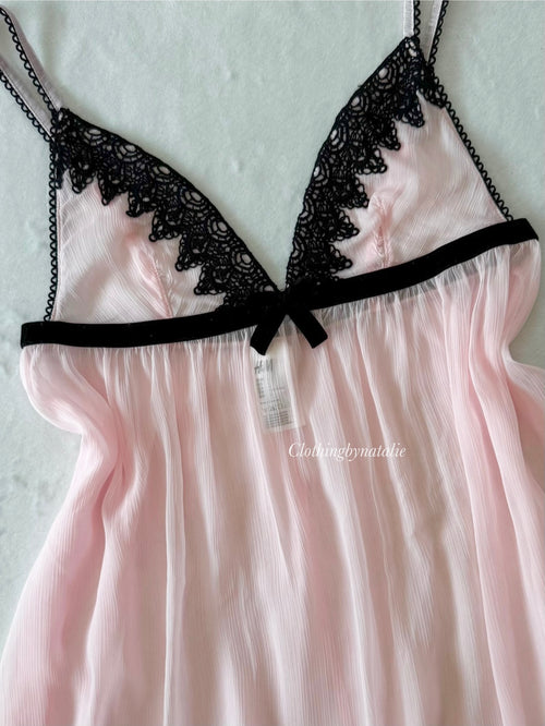 H&M Pink Chiffon Babydoll (M)