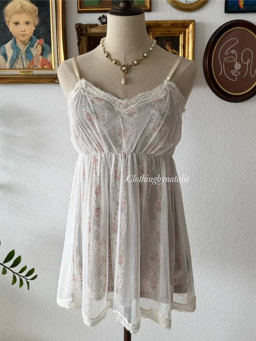 Y2K Floral Stretchy Blouse Size M