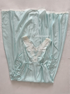 Vintage Blue Nylon Maxi Gown size S