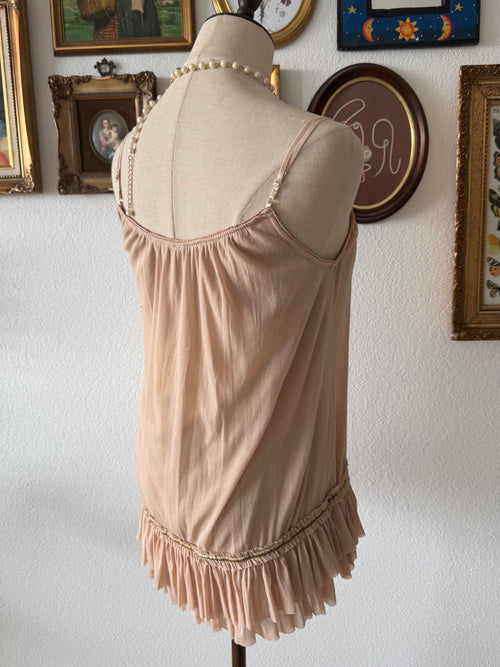 Earthy Brown Mesh Cami Size S
