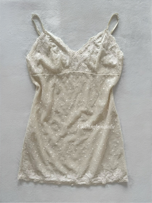 Soft Cream Lace Slip Size S