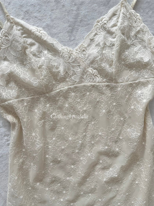 Soft Cream Lace Slip Size S