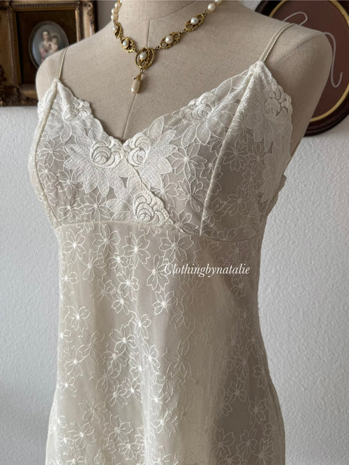 Soft Cream Lace Slip Size S