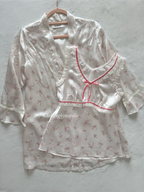 Coquette White Satin Robe Set size S