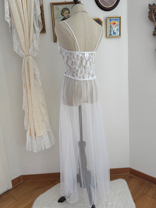 Frederick’s of Hollywood White Peignoir Mix Set size S/M
