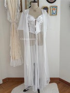 Frederick’s of Hollywood White Peignoir Mix Set size S/M