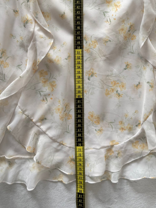 Fairy Yellow Floral Chiffon Slip Size S